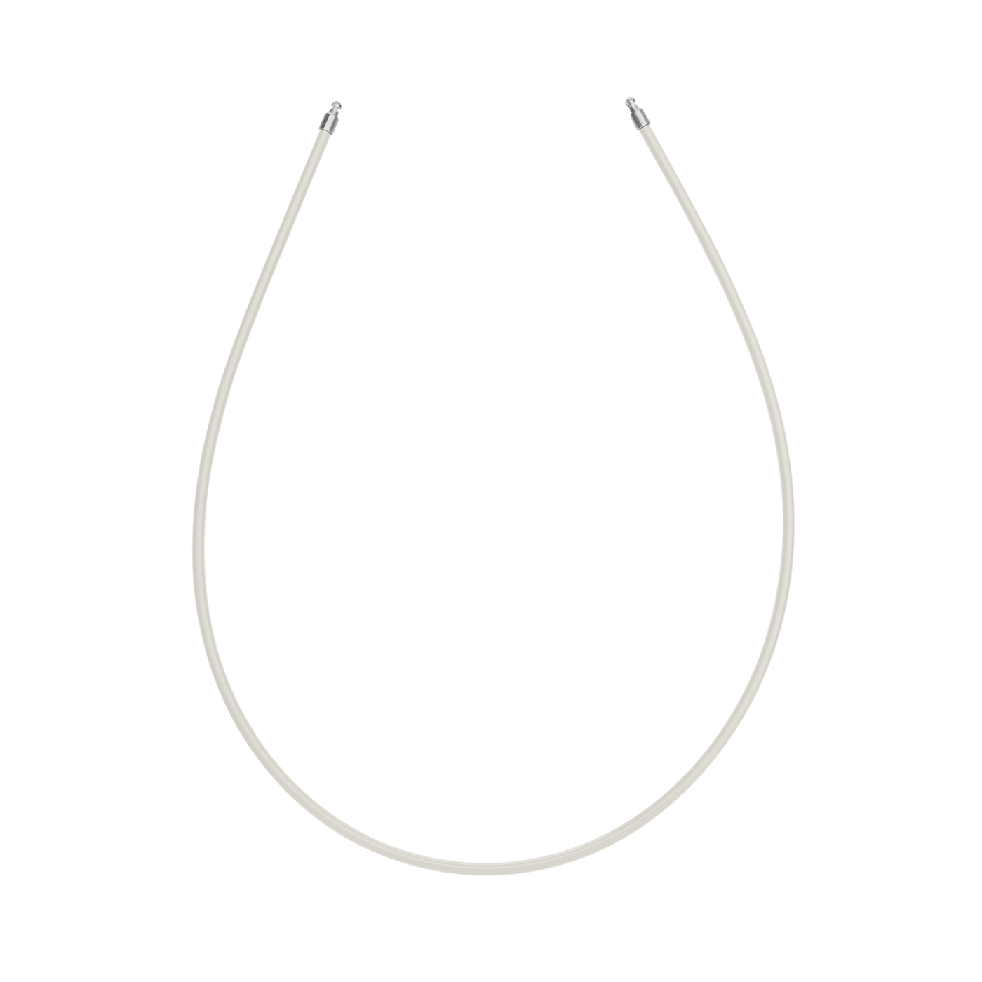Silicone Circlet, White, ø 3 mm, 45 cm, Ball Mechanism - 1 piece