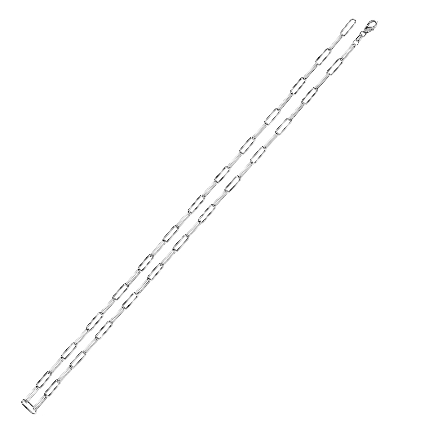 Paperclipkette, 925 Ag, 3,00 mm, 50 cm - 1 Stück Paperclipkette, 925 Ag, 3,00 mm, 50 cm - 1 Stück