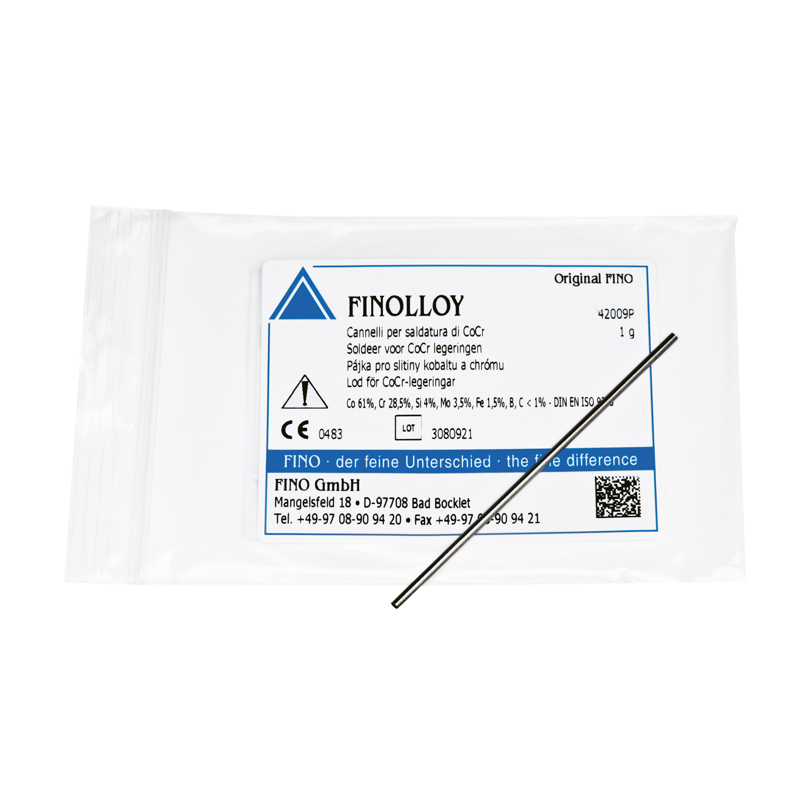 FINOLLOY CoCr Solder, Trial Pack - 1 g