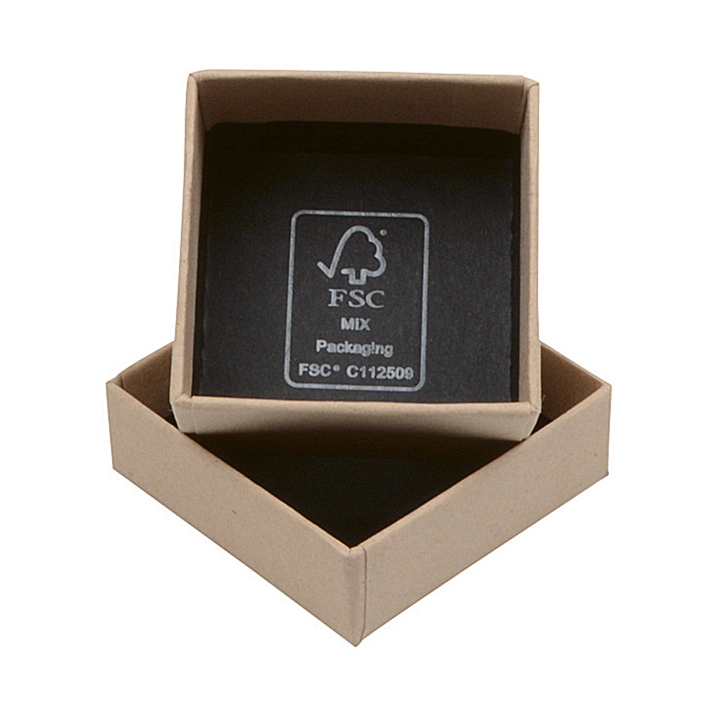 Jewellery Packaging "Eco", Natural, 65 x 65 x 25 mm - 1 piece