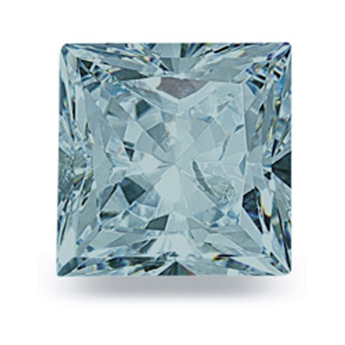 Swarovski Topas, carré, facettiert, grünblau, 2,5 x 2,5 mm - 1 Stück