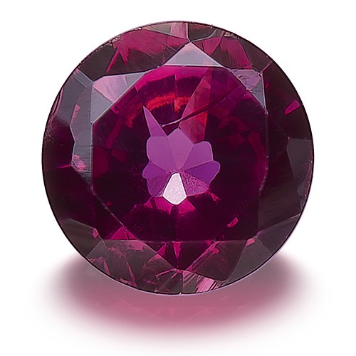 Zirconia, Ruby Red, Round Faceted, ø 2.75 mm - 5 pieces