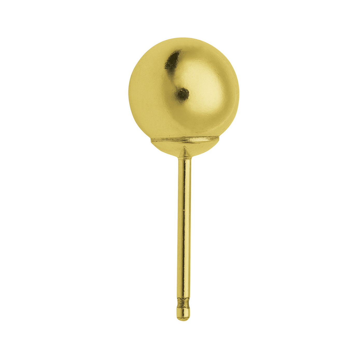 Kugelohrstecker, Doublé, ø 6 mm - 1 Stück