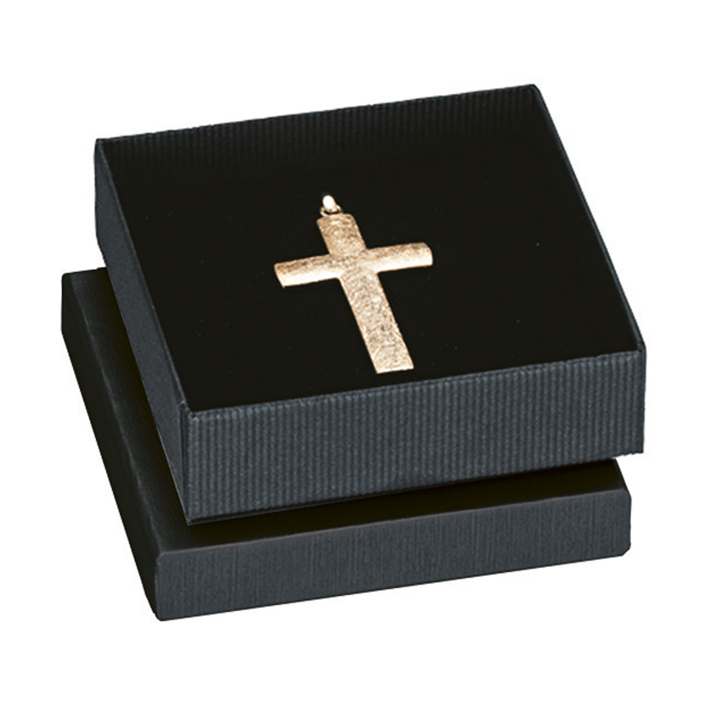Jewellery Packaging "Alu-Elle", Black, 78 x 78 x 22 mm - 1 piece