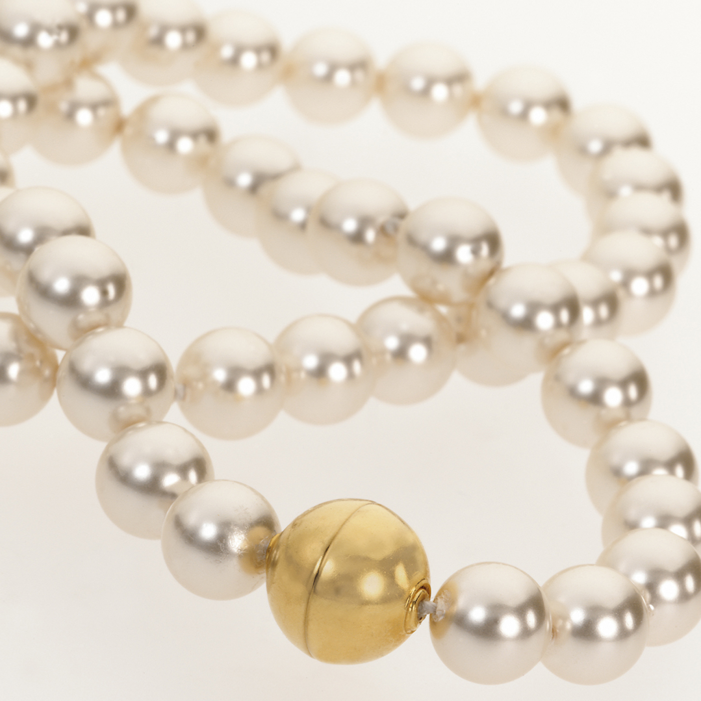 Langer Magnetschließen Magnetschließe "Classic", 925 Ag verg., Kugel, ø 20 mm, pol. - 1 Stück