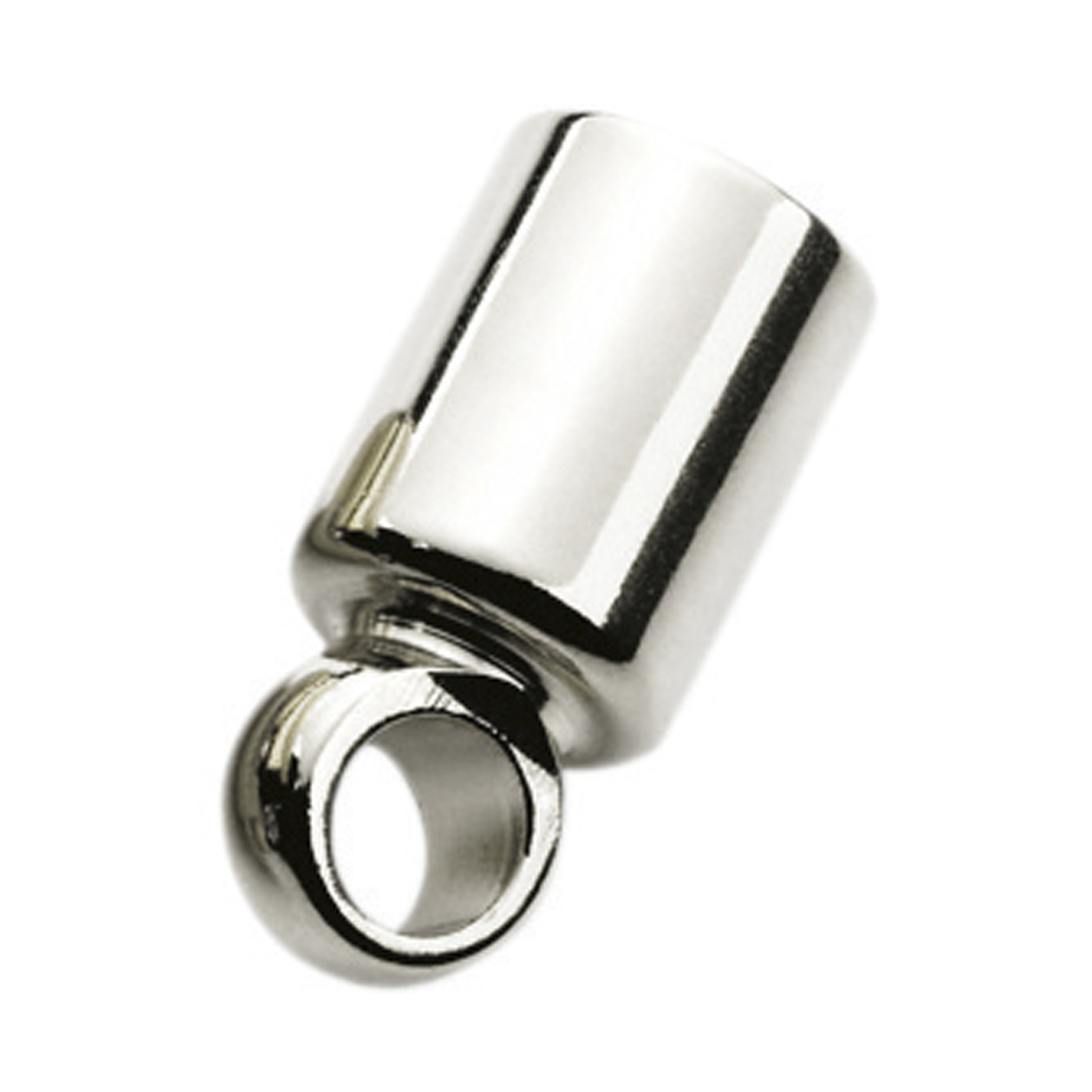 Designer End Capsules, Cylinder, 925Ag Polished, ø 5.3 mm - 1 piece