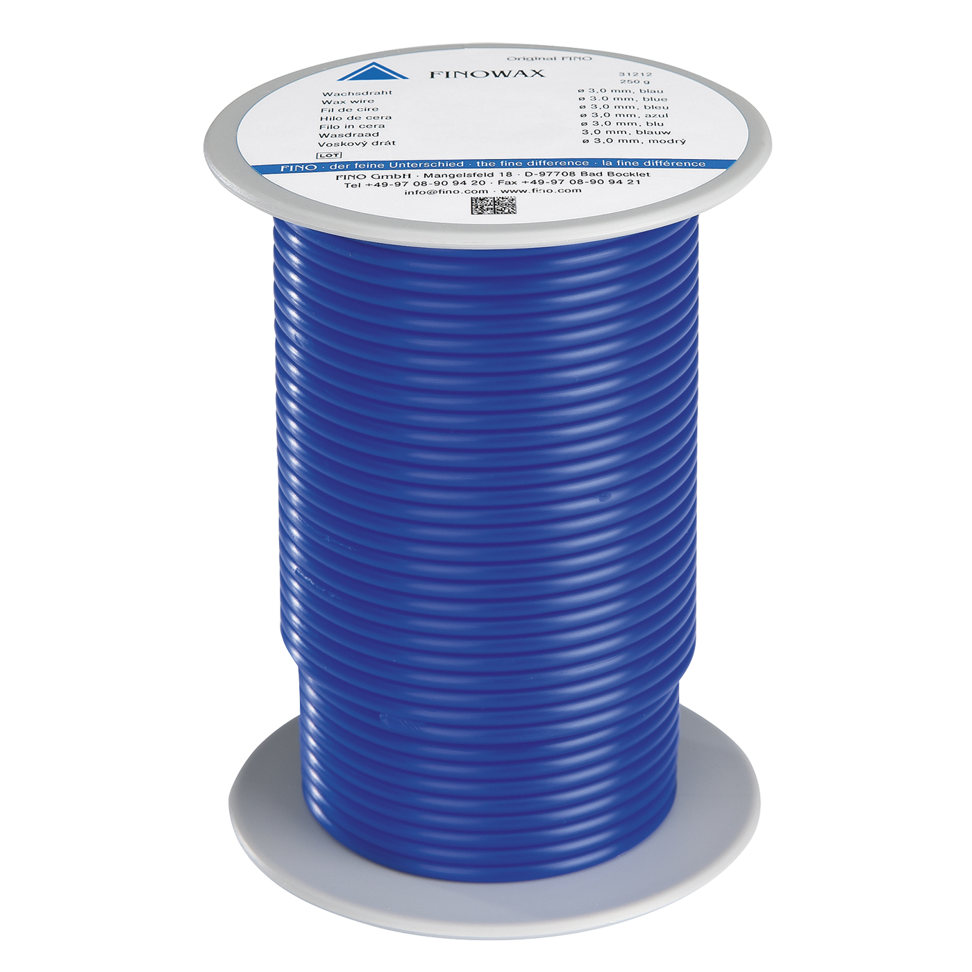 FINOWAX Wachsdraht, ø 3,0 mm, hart, blau - 250 g