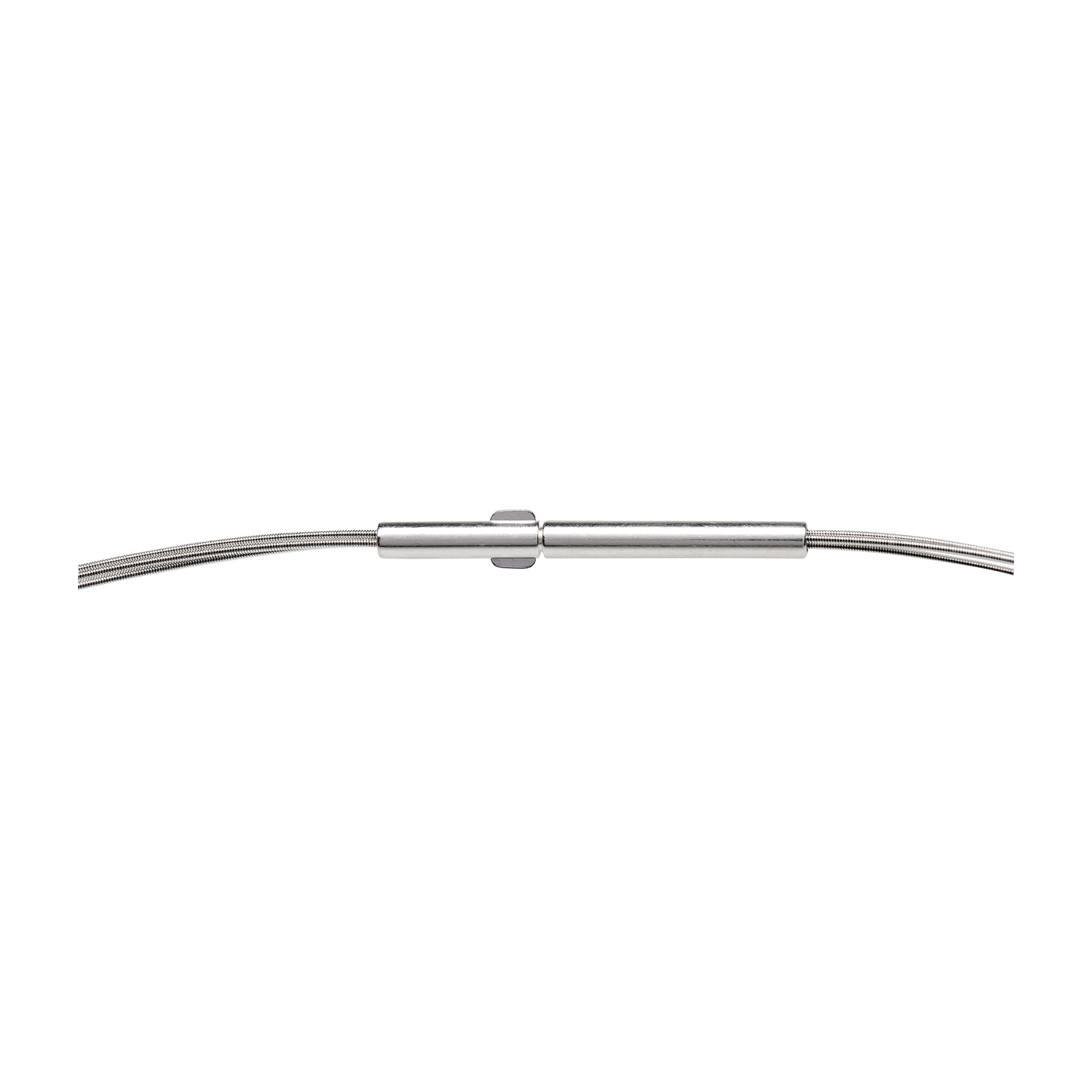 Spiral Necklace, 925Ag, ø 0.5 mm, Clip Closure, 42 cm - 1 piece