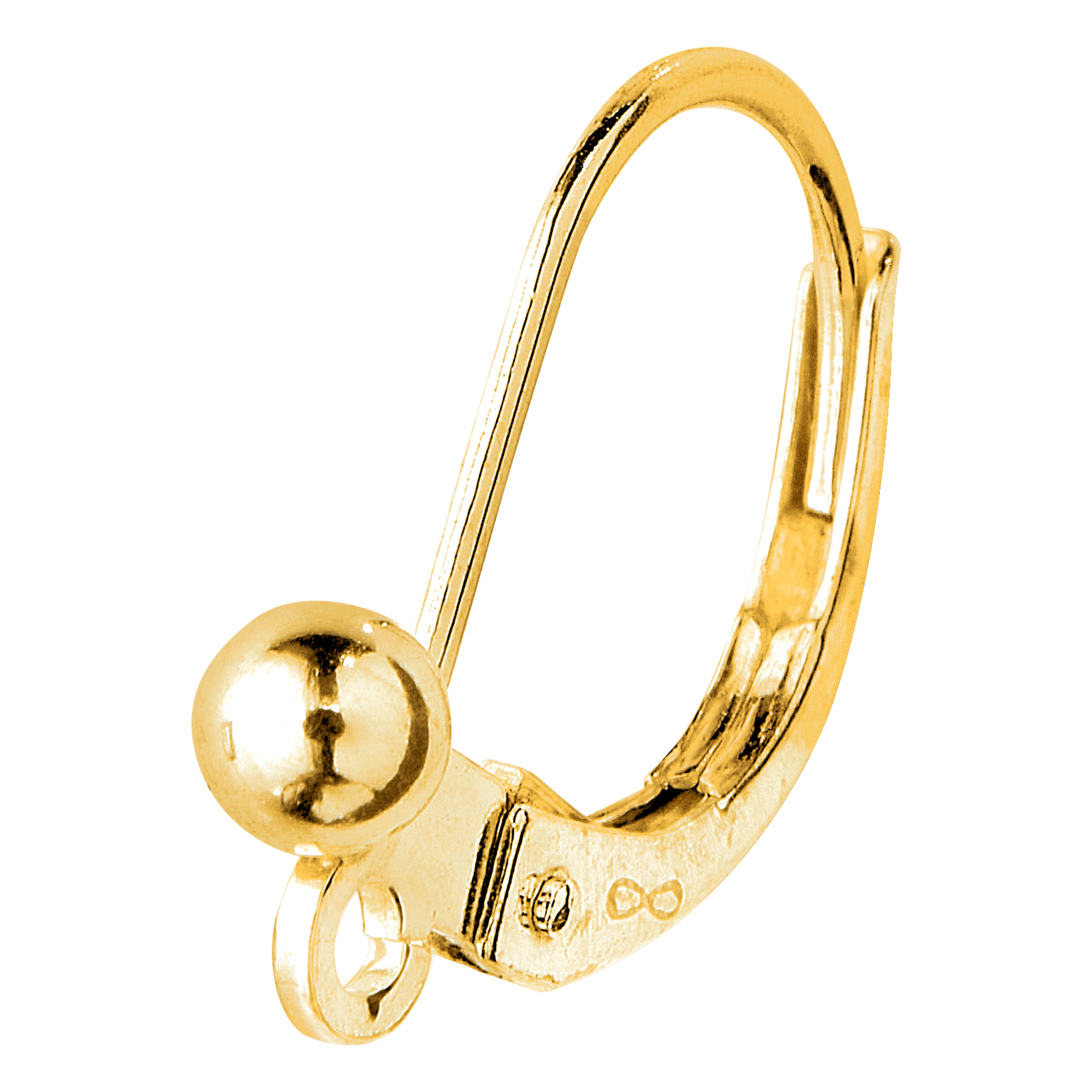 French Clip, 585G, 8.5 x 13.5 mm, Ball ø 3 mm, Lug Longitud. - 1 piece