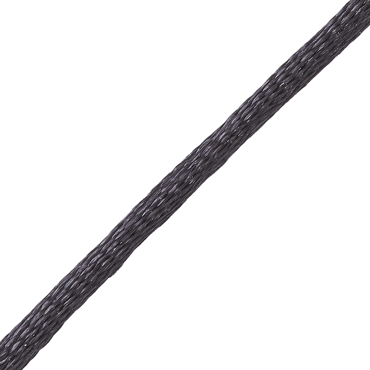 Satinband, 42 cm, ø 2 mm, schwarz, mit Karabiner 925 Ag verg - 42 cm