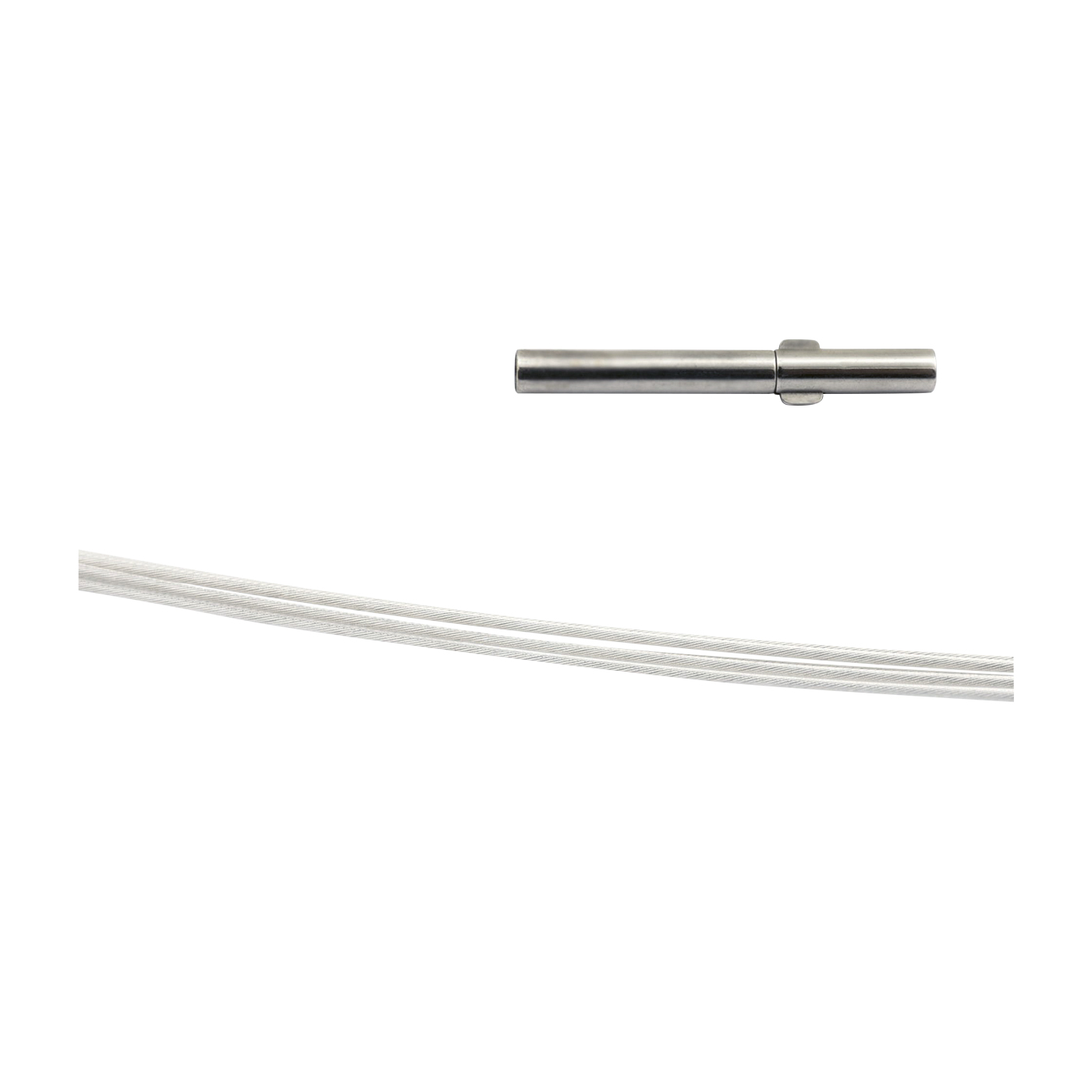 Rope Necklace, 5 Rows, Stainless Steel Silver-Plated, 45 cm - 1 piece Rope Necklace, 5 Rows, Stainless Steel Silver-Plated, 45 cm - 1 piece