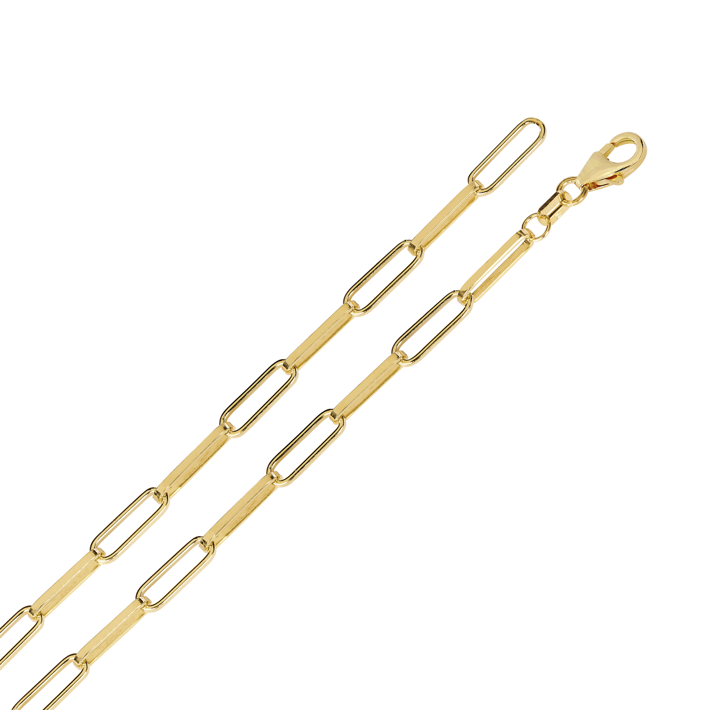 Paperclipkette, 750 G, 3,00 mm, 50 cm - 1 Stück Paperclipkette, 750 G, 3,00 mm, 50 cm - 1 Stück