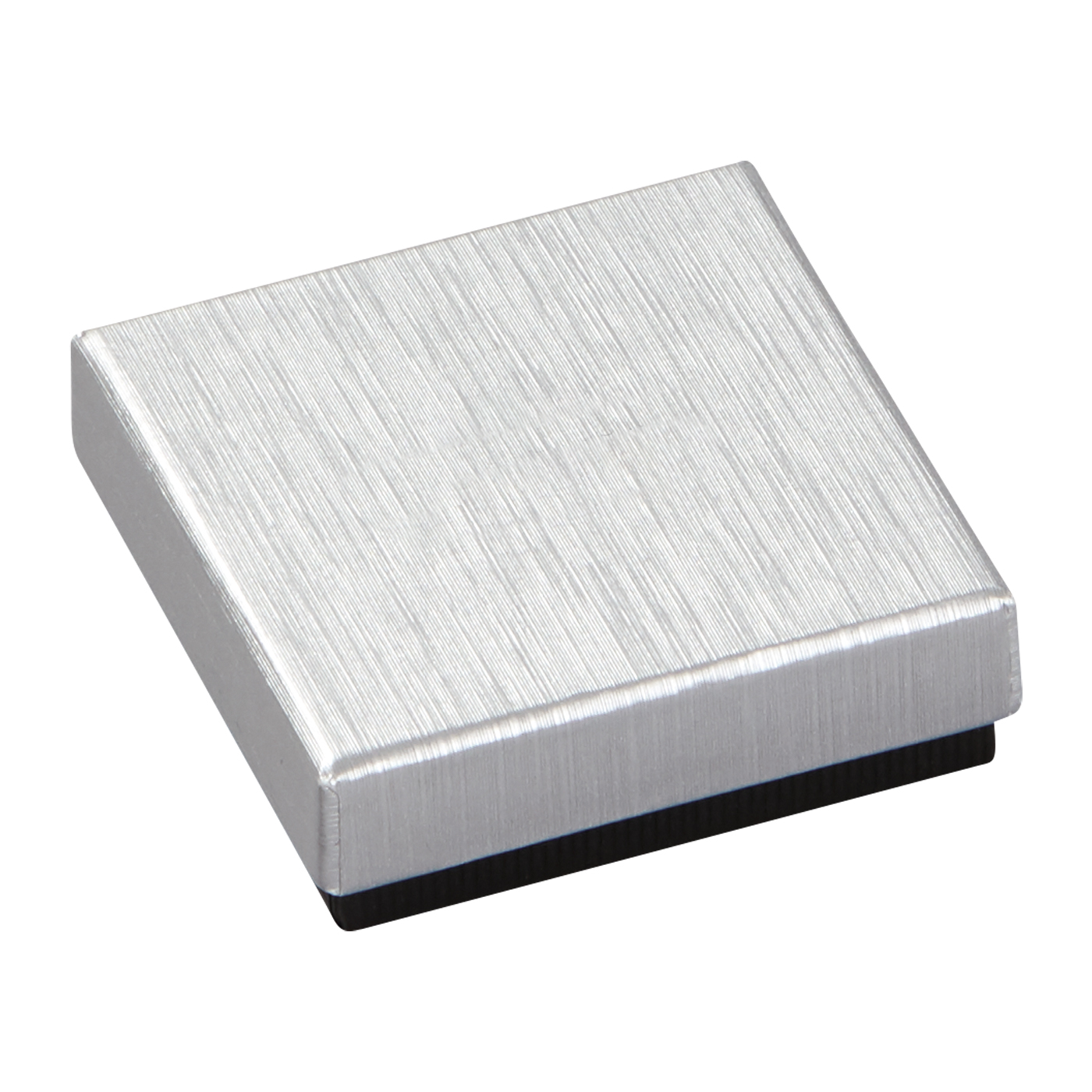 Schmucketui "Classics", silber/schwarz, 60 x 60 x 19 mm - 1 Stück
