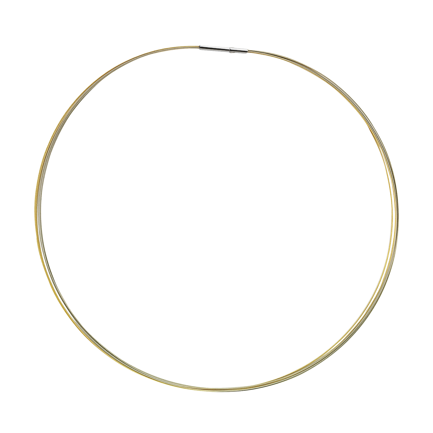 Rope Necklace, 5 Rows, Bicolour, Double Clip, ø 0.5 mm, 42cm - 1 piece